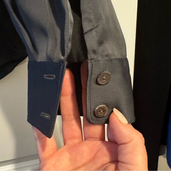 J. Crew Dark Gray/black Metallic Button Down - Picture 4 of 5